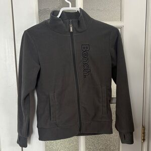 Bench Charcoal Full-Zip Fleece Sweater Y9/10